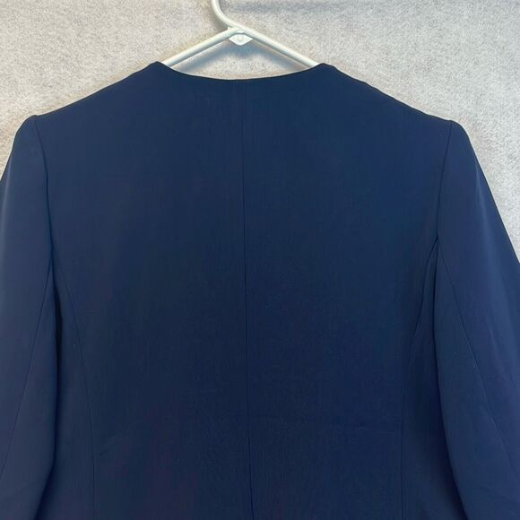 TALBOTS Women’s Blazer Size 4 Navy Blue Double-Breasted Career Jacket Lined Work - Picture 11 of 12